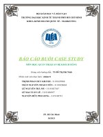 BÁO cáo BUỔI CASE STUDY môn học QUẢN TRỊ QUAN hệ KHÁCH HÀNG 
