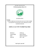 Khóa luận Đánh giá hiệu quả sử dụng đất sản xuất nông nghiệp tại thị trấn Cô Tô, huyện Cô Tô, tỉnh Quảng Ninh