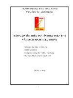 Bài tập lớn - Đề tài Mạch RIGHT LEG DRIVE - Mạch điện tử y sinh