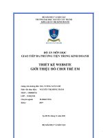 ĐỒ án môn học GIAO TIẾP đa PHƯƠNG TIỆN TRONG KINH DOANH THIẾT kế WEBSITE GIỚI THIỆU đồ CHƠI TRẺ EM 