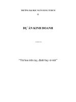 TIỂU LUẬN dự án KINH DOANH trà hoa trên tay, đánh bay xì trét