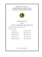 TIỂU LUẬN đề tài QUẢN lý cửa HÀNG PHÚC LONG COFFE  TEA