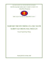 TIỂU LUẬN văn hóa xã hội ĐÔNG NAM á NGHỀ dệt TRUYỀN THỐNG của tộc NGƯỜI KAREN tại CHIANG MAI, THÁI LAN 