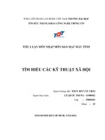 TIỂU LUẬN môn NHẬP môn bảo mật máy TÍNH tìm HIỂU các kỹ THUẬT xã hội 