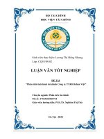 Phân tích tình hình tài chính công ty trách nhiệm hữu hạn khăn việt luận văn tốt nghiệp  chuyên ngành phân tích tài chính 