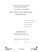 BÁO cáo KHÓA LUẬN tốt NGHIỆP đề tài NGHIÊN cứu QUY TRÌNH CHẾ BIẾN bột nƣớc cốt dừa 