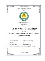 Kế toán tài sản cố định tại công ty cổ phần xây lắp hồng hà  luận văn tốt nghiệp  chuyên ngành kế toán 
