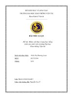 TIỂU LUẬN đề tài khảo sát thực trạng học tiếng anh của sinh viên trường đại học giao thông vận tải 