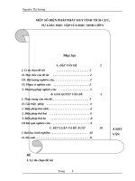 MỘT số BIỆN PHÁP PHÁT HUY TÍNH TÍCH cực, CHỦ ĐỘNG học tập của học SINH 