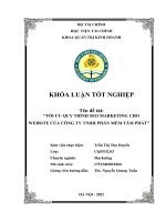 Tối ưu quy trình SEO marketing cho website của công ty trách nhiệm hữu hạn phần mềm tâm phát luận văn tốt nghiệp  chuyên ngành marketing 