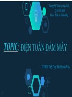 TIỂU LUẬN TOPIC điện TOÁN đám mây 