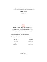 BÁO cáo đồ án môn cơ điện tử NGHIÊN cứu, THIẾT kế cửa tự ĐỘNG 