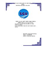 TIỂU LUẬN kết THÚC học PHẦN môn PHÁP LUẬT đại CƯƠNG tên đề tài NGUỒN gốc RA đời của NHÀ nước và PHÁP LUẬT THEO học THUYẾT CHỦ NGHĨA mác LÊNIN 