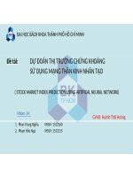 TIỂU LUẬN dự đoán THỊ TRƯỜNG CHỨNG KHOÁNG sử DỤNG MẠNG THẦN KINH NHÂN tạo ( STOCK MARKET INDEX PREDICTION USING ARTIFICAL NEURAL NETWORK) 