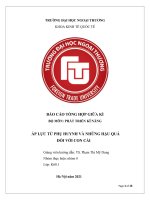 tiểu luận môn PHÁT TRIỂN KĨ NĂNG đề tài ÁP LỰC TỪ PHỤ HUYNH VÀ NHỮNG HẬU QUẢ ĐỐI VỚI CON CÁI