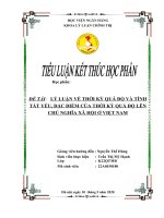 TIỂU LUẬN LÝ LUẬN VỀ THỜI KỲ QUÁ ĐỘ VÀ TÍNH TẤT YẾU, ĐẶC ĐIỂM CỦA THỜI KỲ QUÁ ĐỘ LÊN CHỦ NGHĨA XÃ HỘI Ở VIỆT NAM