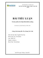 BÀI TIỂU LUẬN học phần kỹ thuật điều khiển tự động 