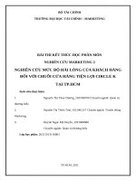 NGHIÊN cứu MARKETING 2 NGHIÊN cứu mức độ hài LÒNG của KHÁCH HÀNG đối với CHUỖI cửa HÀNG TIỆN lợi CIRCLE k tại TP HCM