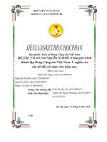 Vai trò của nguyễn ái quốc trong quá trình thành lập đảng cộng sản việt nam  ý nghĩa của vấn đề đối với sinh viên hiện nay  