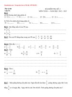 Bộ đề thi học kì 2 môn toán lớp 5 