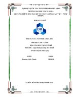 Môn học CAO  CFAO BÁO CÁO BÀI TẬP CUỐI KÌ CHỦ ĐỀ  Lập trình gia công cho chi tiết