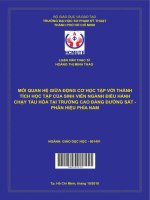 Mối quan hệ giữa động cơ học tập với thành tích học tập của sinh viên ngành điều hành chạy tàu hỏa tại trường cao đẳng đường sắt   phân hiệu phía nam 