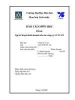BÁO CÁO MÔN HỌC Đề tài Lập kế hoạch kinh doanh nến cho công ty LUVCAN