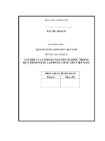 BÀI THU HOẠCH CAO cấp CHÍNH TRỊ   môn LỊCH sử ĐẢNG vai trò của lãnh tụ nguyễn ái quốc trong quá trình sáng lập đảng cộng sản việt nam