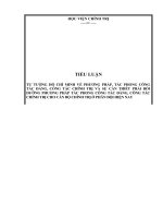 247.TƯ TƯỞNG HỒ CHÍ MINH VỀ PHƯƠNG PHÁP, TÁC PHONG CÔNG TÁC ĐẢNG, CÔNG TÁC CHÍNH TRỊ VÀ SỰ CẦN THIẾT PHẢI BỒI DƯỠNG PHƯƠNG PHÁP TÁC PHONG CÔNG TÁC ĐẢNG, CÔNG TÁC CHÍNH TRỊ CHO CÁN BỘ CHÍNH TRỊ Ở PHÂN ĐỘI HIỆN NAY