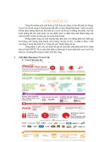 phân tích mô hình SWOT” để có cách nhìn nhận và đánh giá về bước phát triển của coca cola hiện tại và hướng đến tương lai phát triển bền vững  