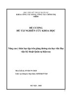 Nâng cao ý thức học tập trên giảng đường của học viên học viện kỹ thuật quân sự hiện nay 