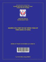 Nghiên cứu thiết kế hệ thống tăng áp trên động cơ xăng 