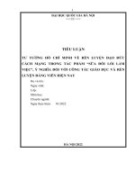 261. TƯ TƯỞNG HỒ CHÍ MINH VỀ RÈN LUYỆN ĐẠO ĐỨC CÁCH MẠNG TRONG TÁC PHẨM “SỮA ĐỖI LỐI LÀM VIỆC”, Ý NGHĨA ĐỐI VỚI CÔNG TÁC GIÁO DỤC VÀ RÈN LUYỆN ĐẢNG VIÊN HIỆN NAY