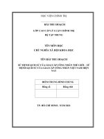 tiểu luận cao cấp chính trị   môn chủ nghĩa xã hội khoa học   sứ mệnh lịch sử của giai cấp công nhân thế giới và giai cấp công nhân việt nam hiện nay