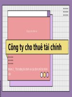 slide thuyết trình tiểu luận Công ty tài chính và Công ty cho thuê tài chính