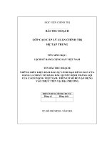 bài thu hoạch lịch sử đảng   những điều kiện đảm bảo sự lãnh đạo đúng đắn của đảng là nhân tố hàng đầu quyết định thắng lợi mục tiêu cách  mạng  việt  nam   trên  cơ  sở  đó  vận  dụng  vào  thực  tiễn  tại  địa phương