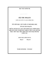 tiểu luận cao cấp chính trị   môn chủ nghĩa xã hội khoa học   những thành tựu, hạn chế trong quá trình thực hiện dân chủ xã hội chủ nghĩa ở việt nam; liên hệ thực tiễn việc thực hiện dân chủ ở địa phương  công tác