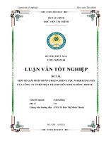 Một số giải pháp hoàn thiện chiến lược marketing mix của công ty trách nhiệm hữu hạn một thành viên NOSCO đông phong luận văn tốt nghiệp  chuyên ngành marketing 