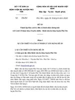 ĐỀ án KHU CÁCH LY điều TRỊ Covid 19