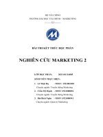 NGHIÊN cứu MARKETING 2  nghiên cứu các yếu tố ảnh hưởng đến hành vi sử dụng sản phẩm nước rửa chén sunlight của công ty unilever tại thành phố hồ chí minh