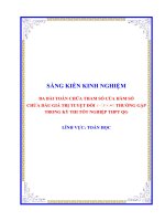 SKKN ba bài toán chứa tham số của hàm số chứa dấu giá trị tuyệt đối thường gặp trong kỳ thi tốt nghiệp THPT QG để áp dụng trong giảng dạy ôn thi THPT QG tại trường THPT tân kỳ 3 