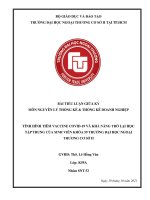 TÌNH HÌNH TIÊM VACCINE COVID-19 VÀ KHẢ NĂNG TRỞ LẠI HỌC TẬP TRUNG CỦA SINH VIÊN KHÓA 59 TRƯỜNG ĐẠI HỌC NGOẠI THƯƠNG CƠ SỞ II