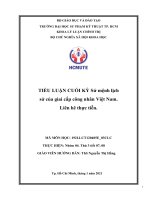 TIỂU LUẬN CUỐI kỳ sứ mệnh lịch sử của giai cấp công nhân việt nam  liên hê thực tiễn 