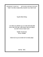 Văn hóa gia đình tại các khu đô thị mới ở hà nội với việc tiếp nhận truyền hình đa nền tảng ở việt nam TT 