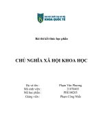 Bài thi kết thúc học phần CHỦ NGHĨA xã hội KHOA học  sự nghiệp giải phóng thế giới ấy của giai cấp công nhân 