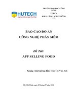 BÁO cáo đồ án CÔNG NGHỆ PHẦN mêm đề tài APP SELLING FOOD 