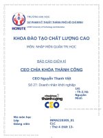 Chương trình CEO chìa khóa thành công 2021 số 27