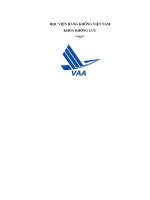 TIỂU LUẬN học PHẦN PHÁP LUẬT HÀNG KHÔNG dân DỤNG QUY ĐỊNH PHÁP LUẬT VIỆT NAM về QUẢN lý HOẠT ĐỘNG BAY 