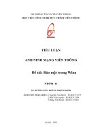 TIỂU LUẬN ANH NINH MẠNG VIỄN THÔNG đề tài bảo mật trong wlan 