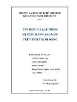 Tìm hiểu và lập trình hệ điều hành android trên thiết bị di động khóa luận tốt nghiệp đại học  